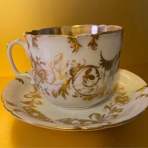 Gorgeous Gilded “Forget Me Not” Tea Cup [Item 023]
